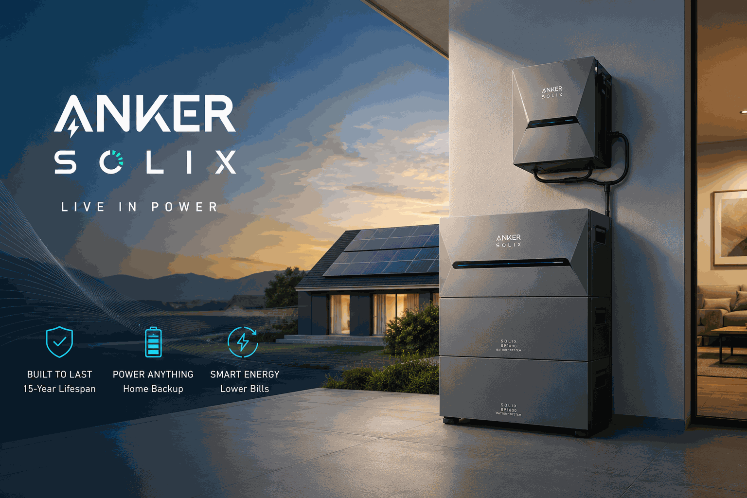 Anker SOLIX X1 lithium iron phosphate home battery installed by Ausgreen Solar Solutions