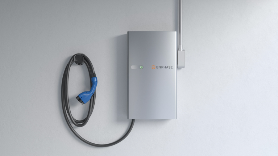 Electric vehicle charging at a home wall charger powered by rooftop solar, installed by Ausgreen Solar Solutions